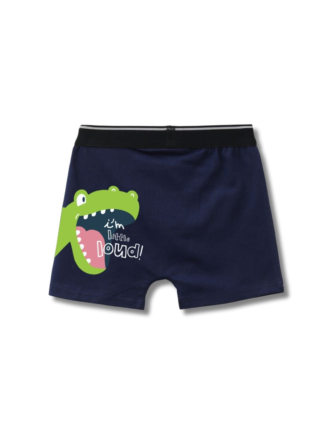 Navy Blue Crocodile "I'm Little Loud!" Roaring Action Boys Trunks