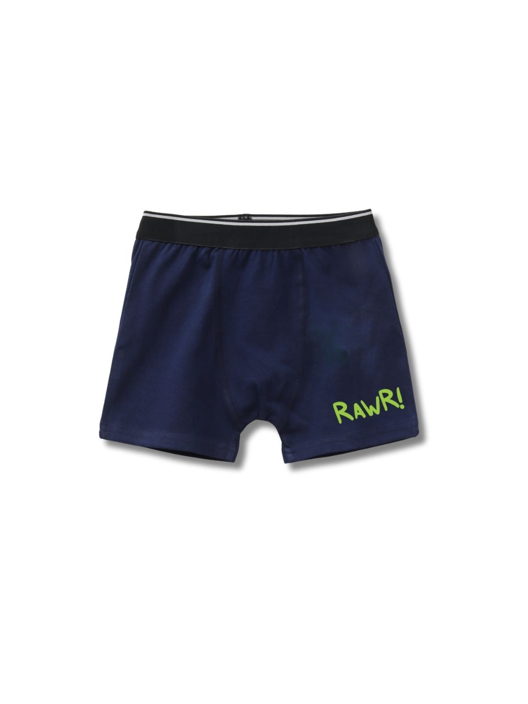 Navy Blue Dinosaur "RAWR!" Roaring Adventure Boys Trunks