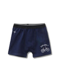 Navy Blue Explore Adventure Bicycle Ride Boys Trunks