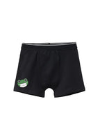 Navy Blue Smiling Frog Face Peekaboo Boys Trunks