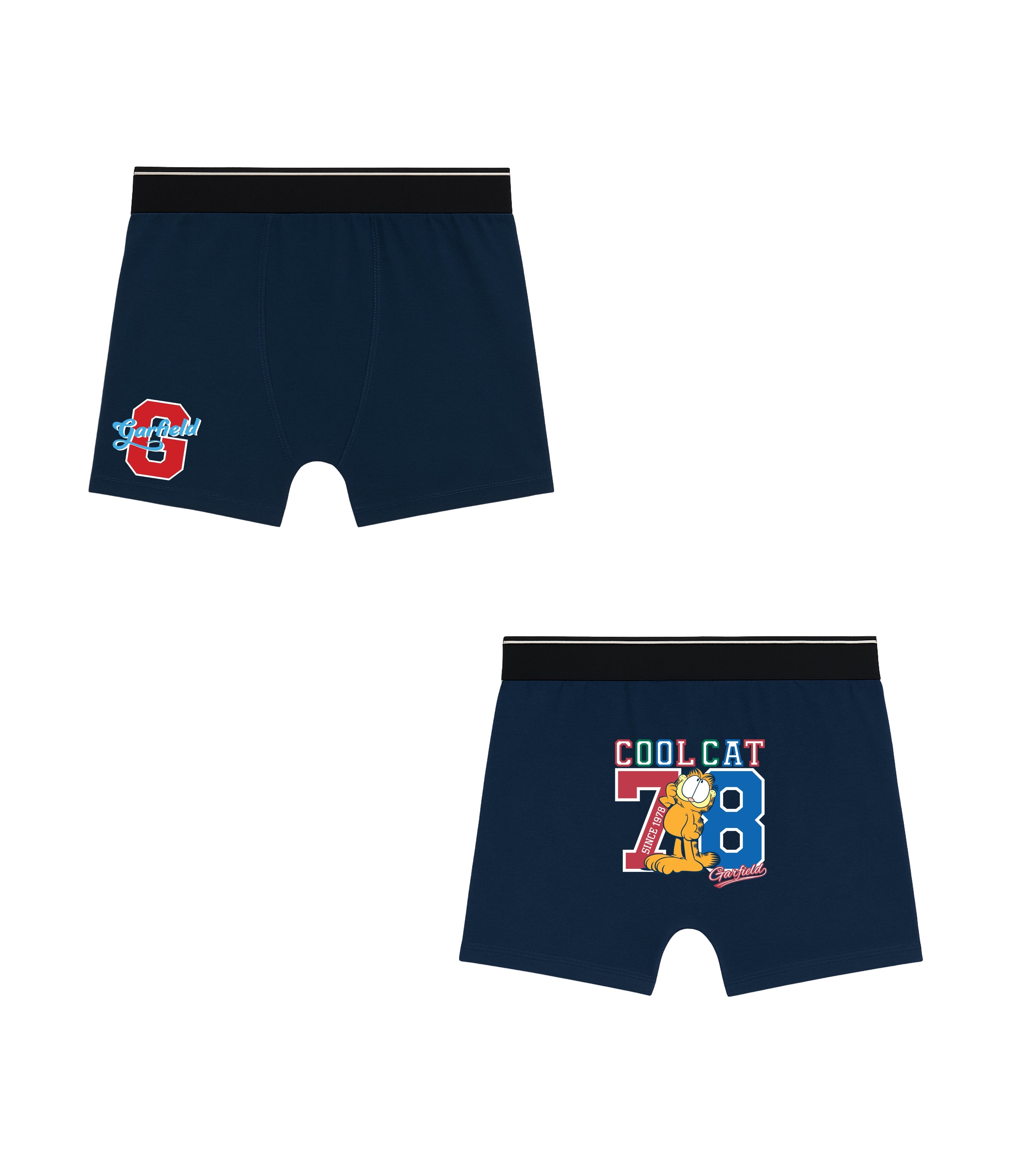 Cool Cat Printed Blue Boys Trunks - Garfield©