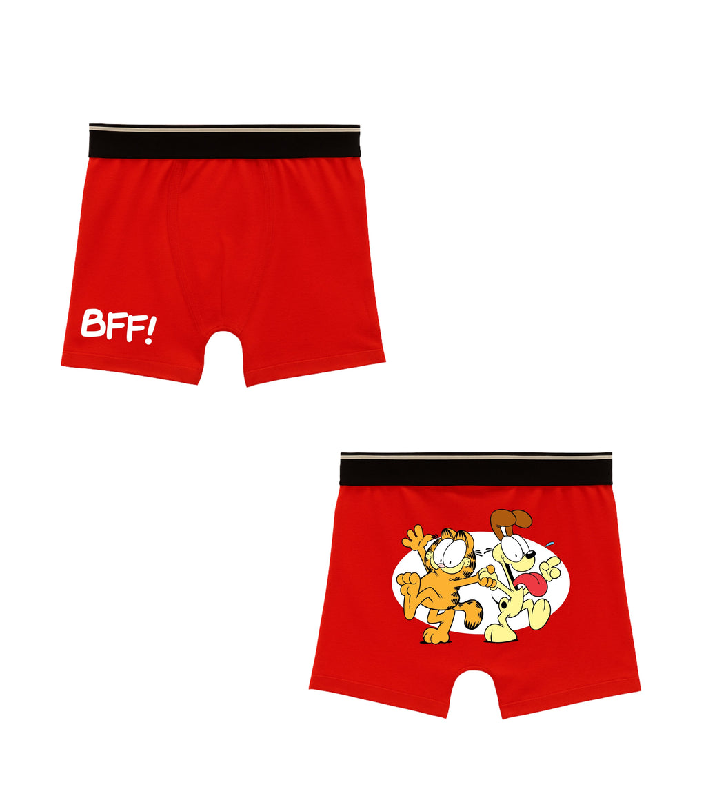 BFF Printed Red Boys Trunks - Garfield©
