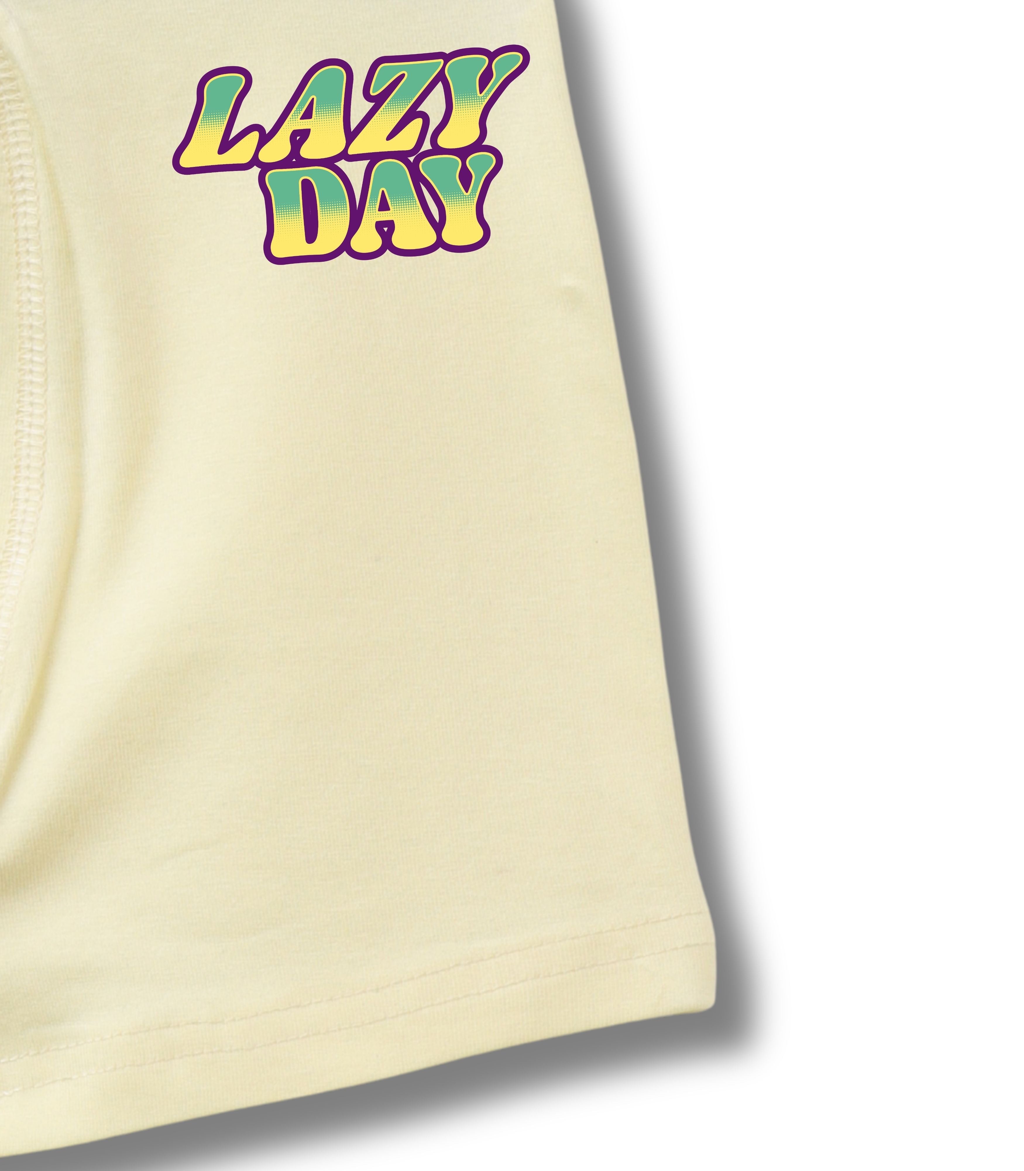 Cream Yellow Garfield Lazy Day Chill Mode Boys Trunks