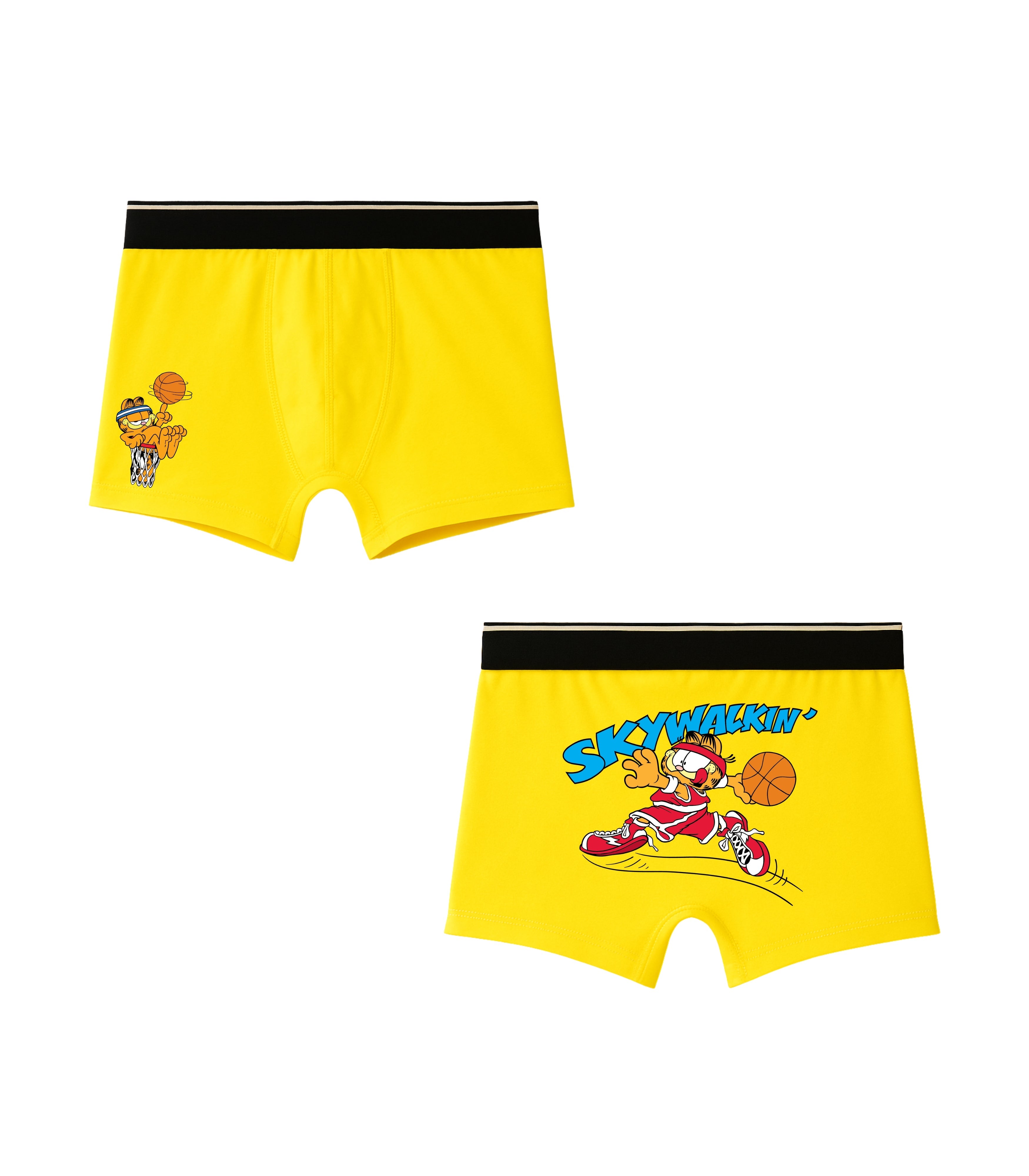 Skywalkin Printed Yellow Boys Trunks - Garfield©