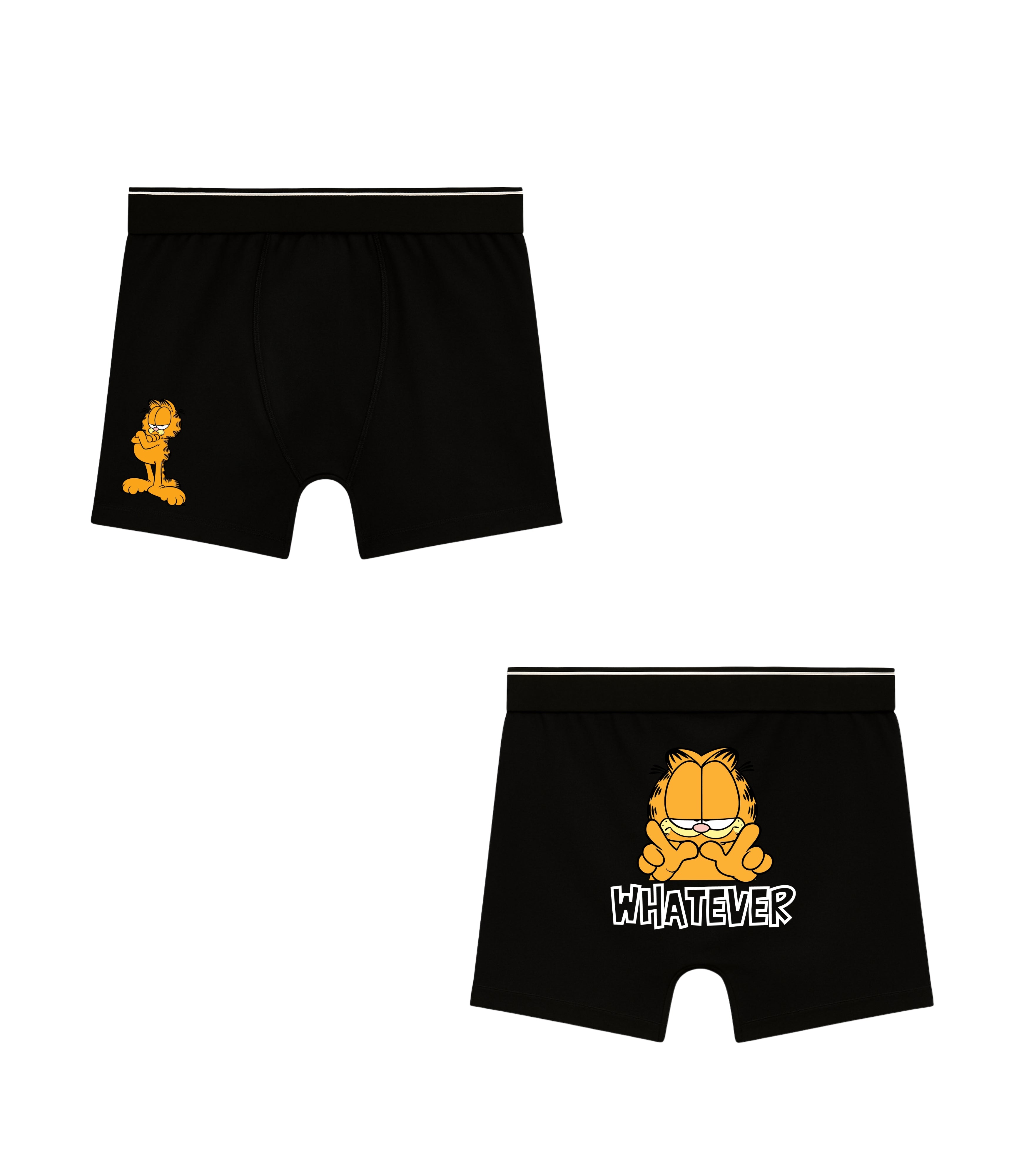 Garfield Whatever Printed Black Boys Trunks - Garfield©