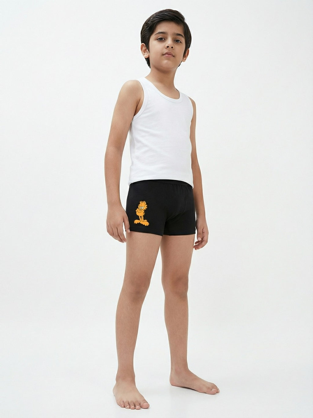 Garfield Whatever Printed Black Boys Trunks - Garfield©