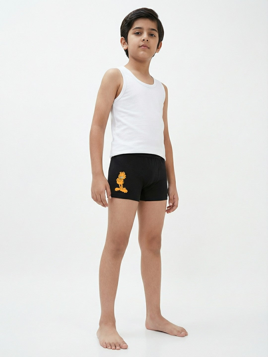 Garfield Whatever Printed Black Boys Trunks - Garfield©