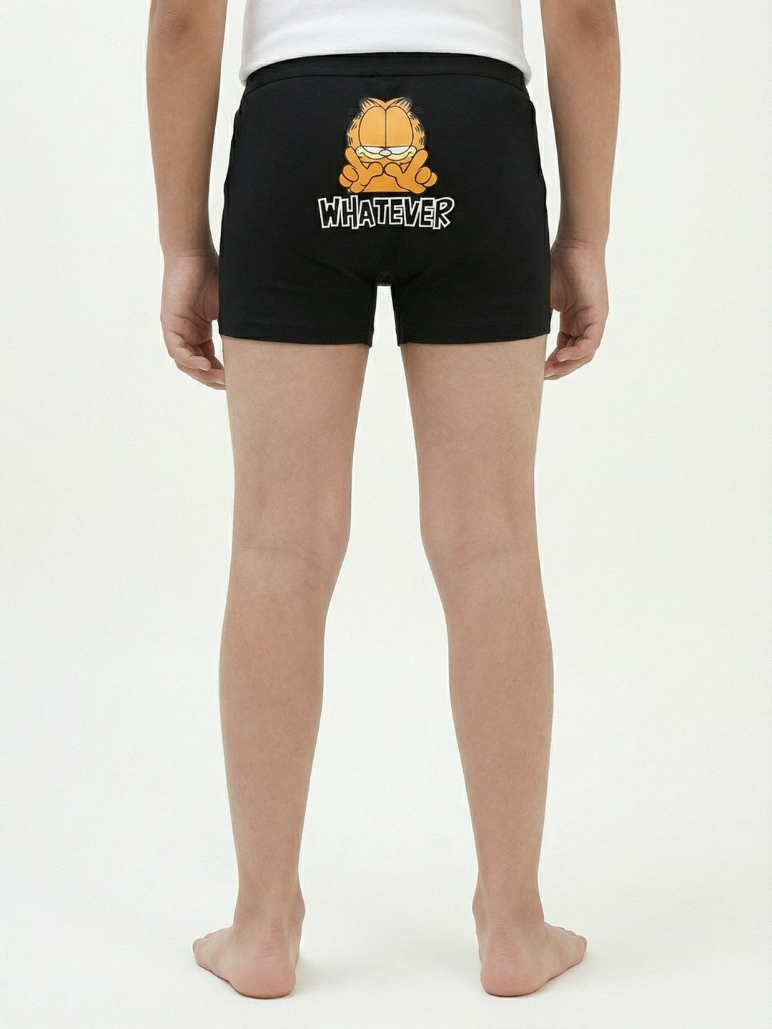 Garfield Whatever Printed Black Boys Trunks - Garfield©