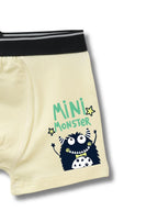 Cream Beige Mini Monster Playful Wave Boys Trunks