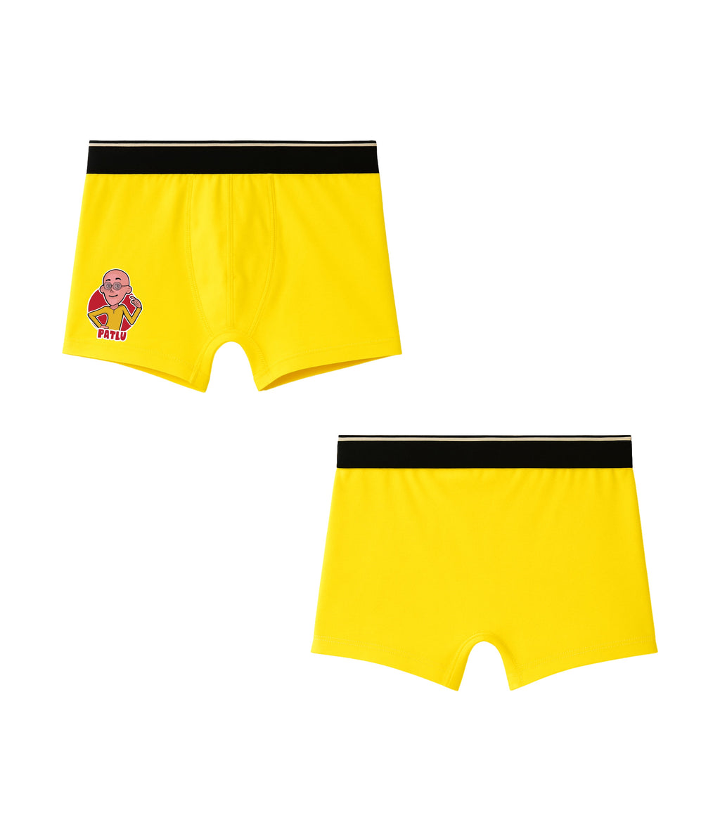 Patlu Printed Yellow Boys Trunks - Motu Patlu©