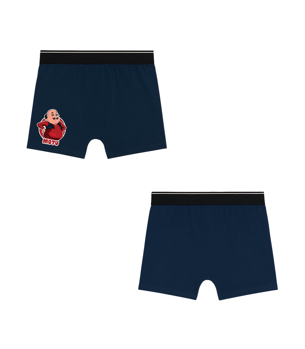 Angry Motu Printed Blue Boys Trunks - Motu Patlu©
