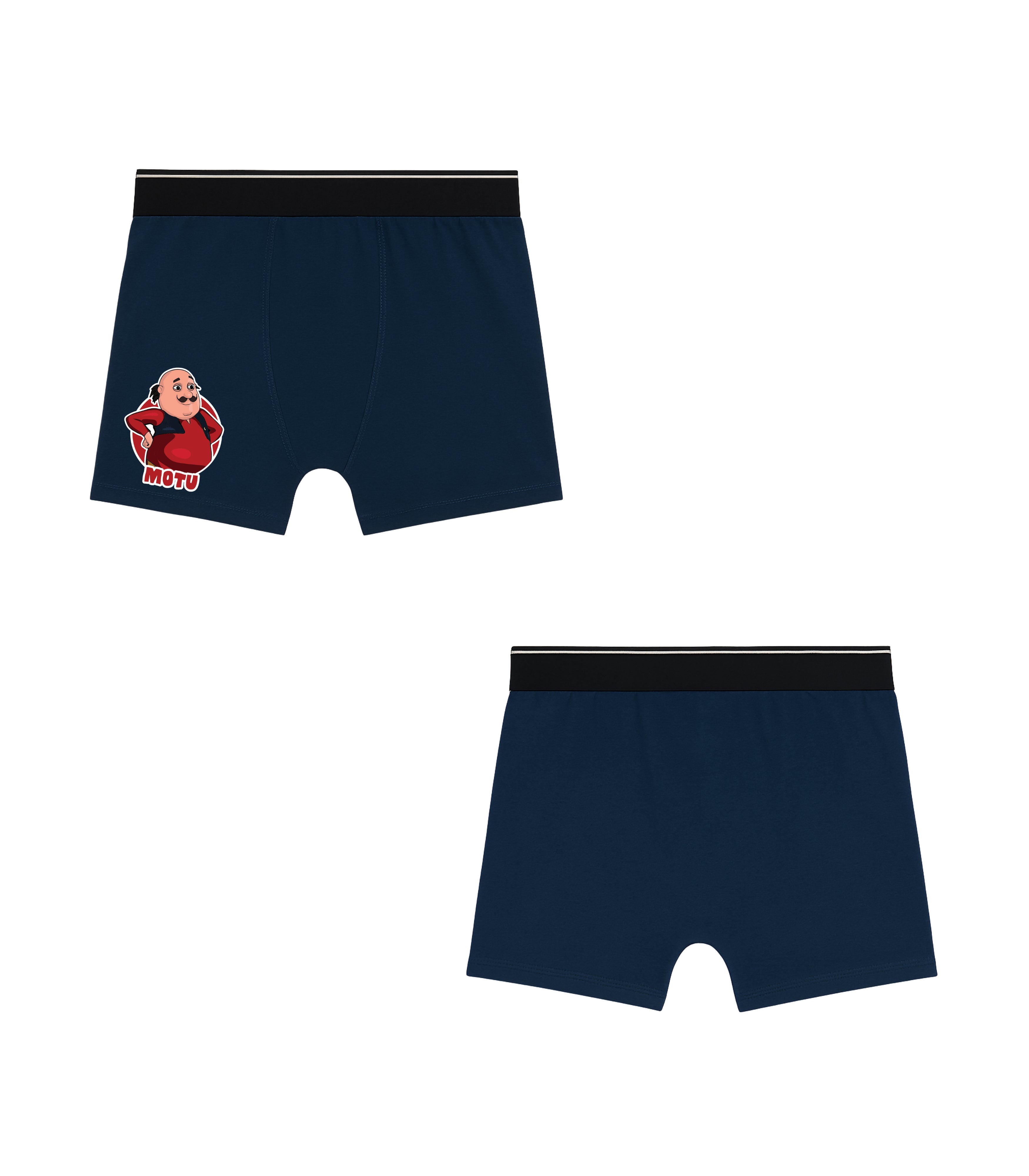 Angry Motu Printed Blue Boys Trunks - Motu Patlu©