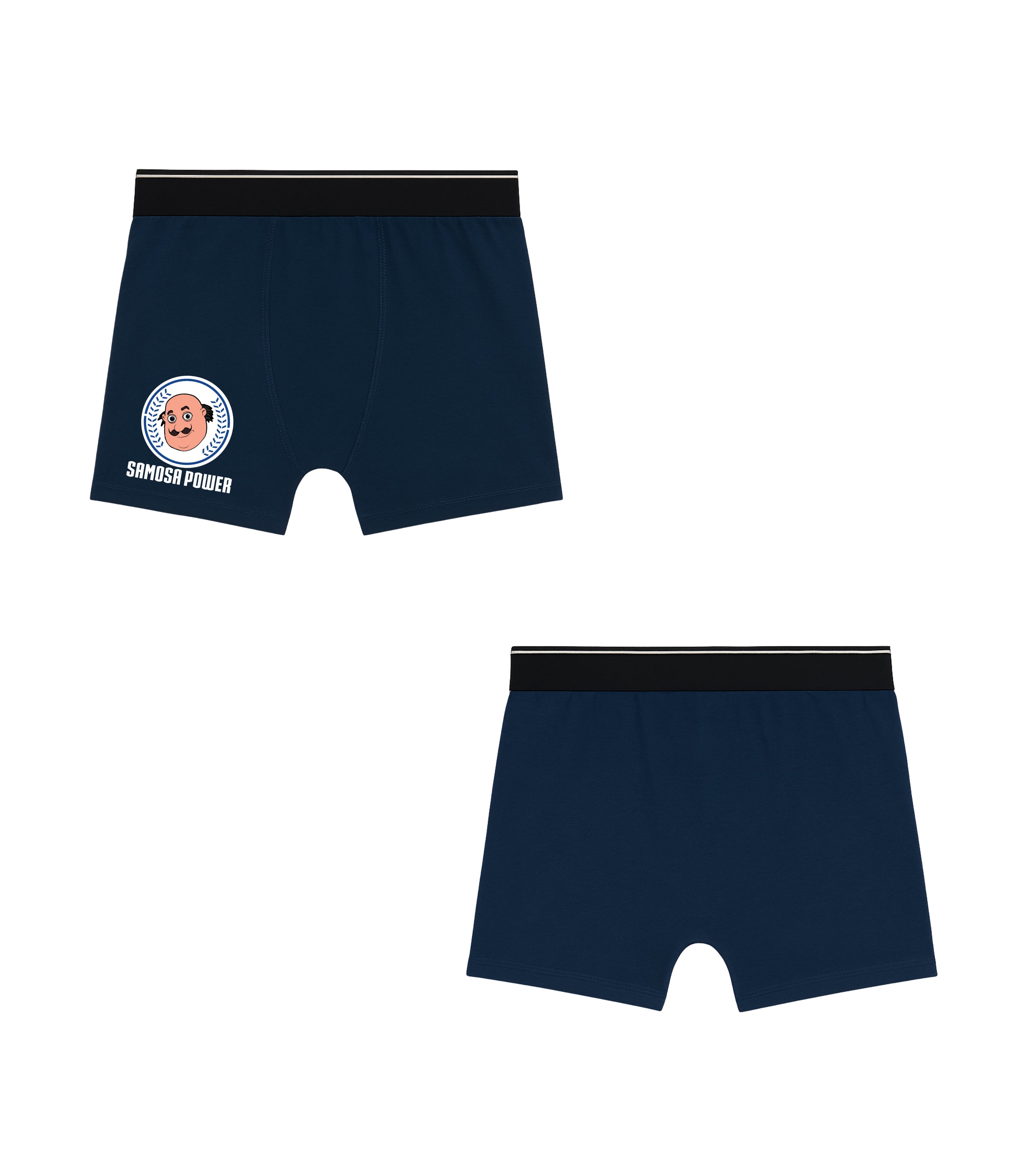 Samosa Power Printed Blue Boys Trunks - Motu Patlu©