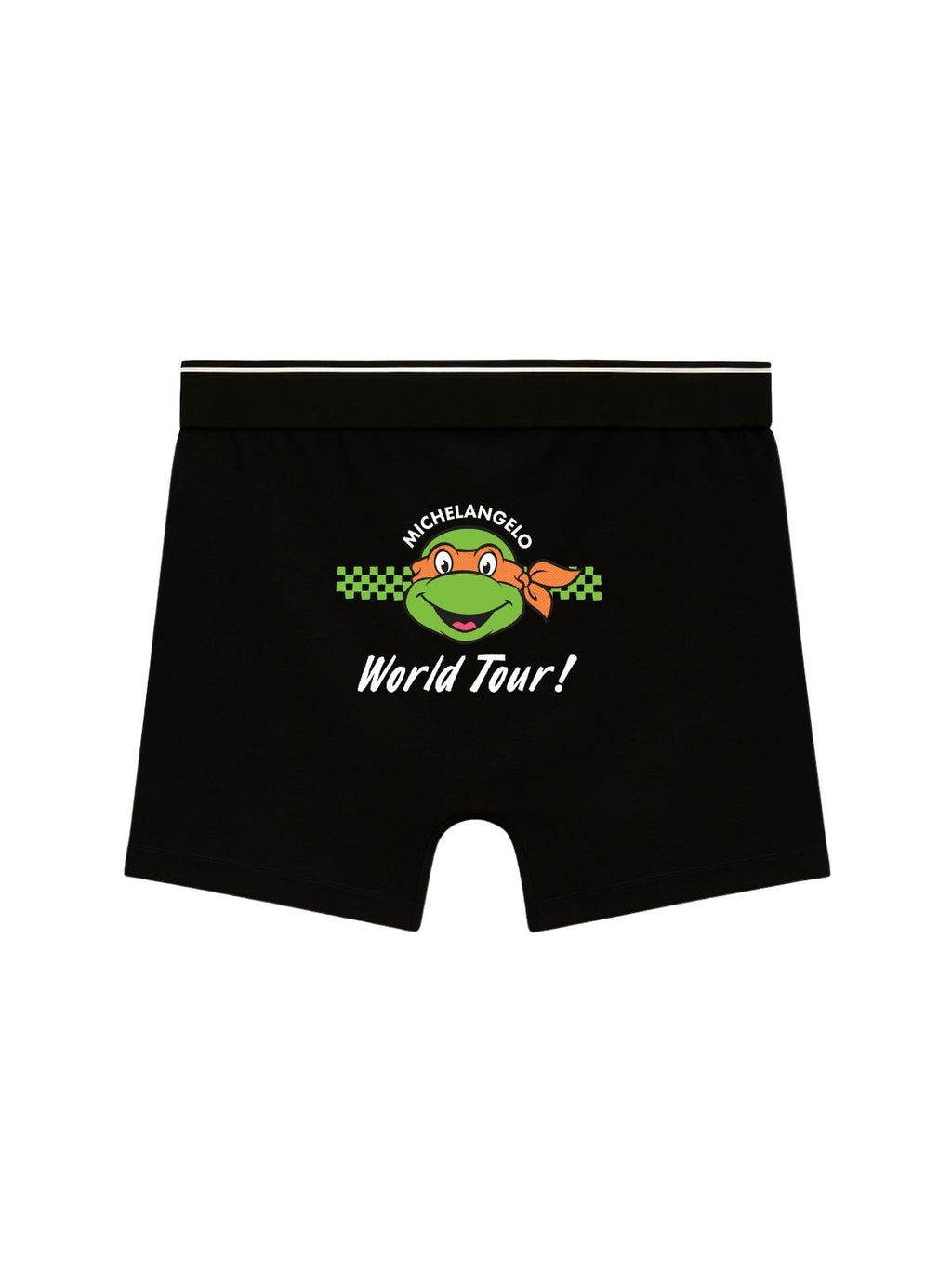 Black Boys Cotton Stretch Kids Trunks - Ninja Turtles©