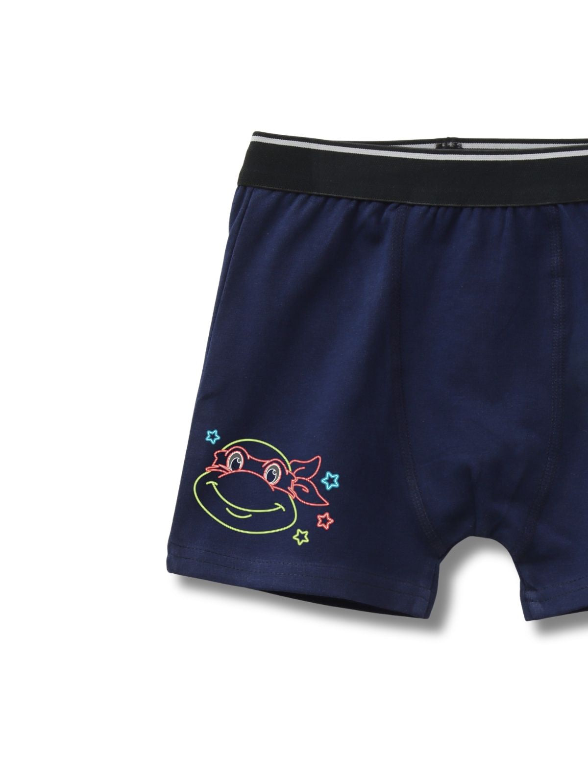 Neon Raphael Face Print Kids Boys Trunks - Ninja Turtles©