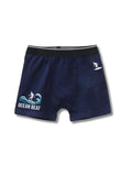 Navy Blue Ocean Beat Surfing Adventure Boys Trunks