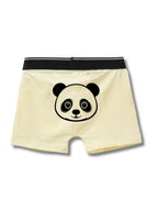 Cream Beige Cute Panda Peek-a-Boo Boys Trunks
