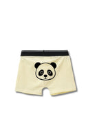 Cream Beige Cute Panda Face Smiling Boys Trunks