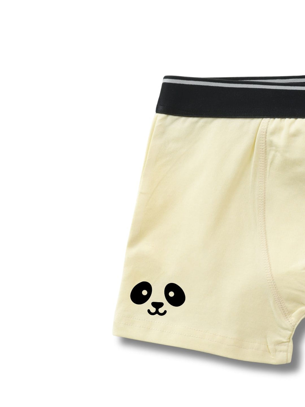 Cream Beige Cute Panda Peek-a-Boo Boys Trunks