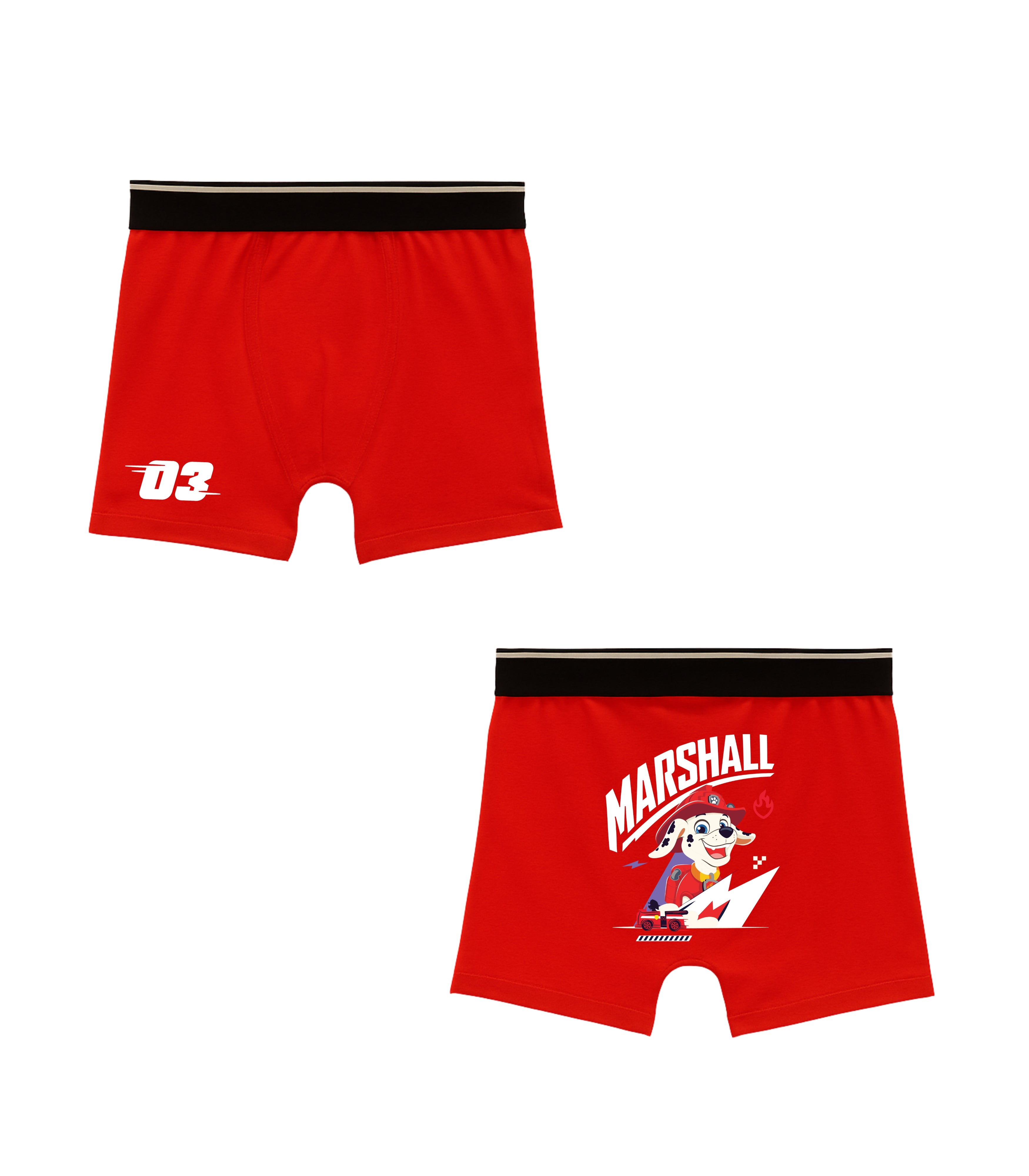 Marshall 03 Printed Red Boys Trunks - Paw Patrol©