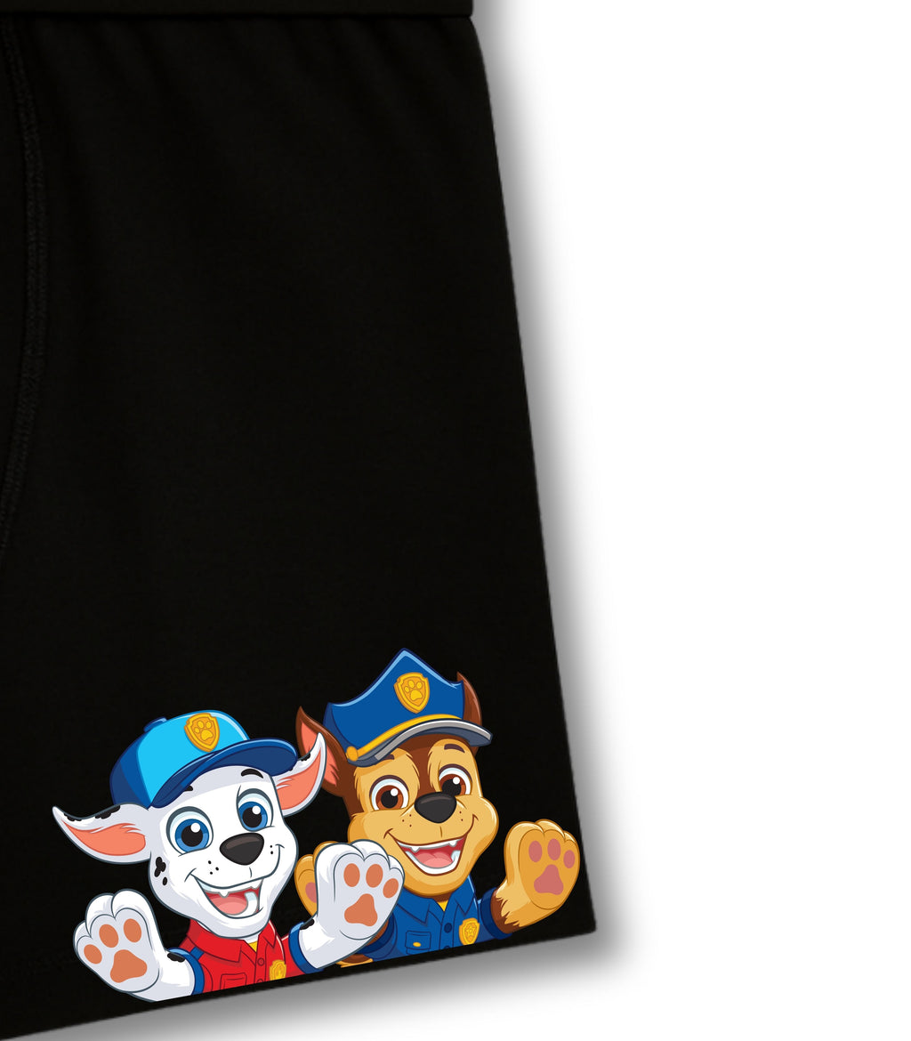 Black Paw Patrol Chase & Marshall On Duty Boys Trunks