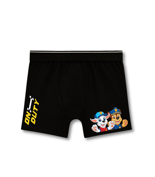 Black Paw Patrol Chase & Marshall On Duty Boys Trunks