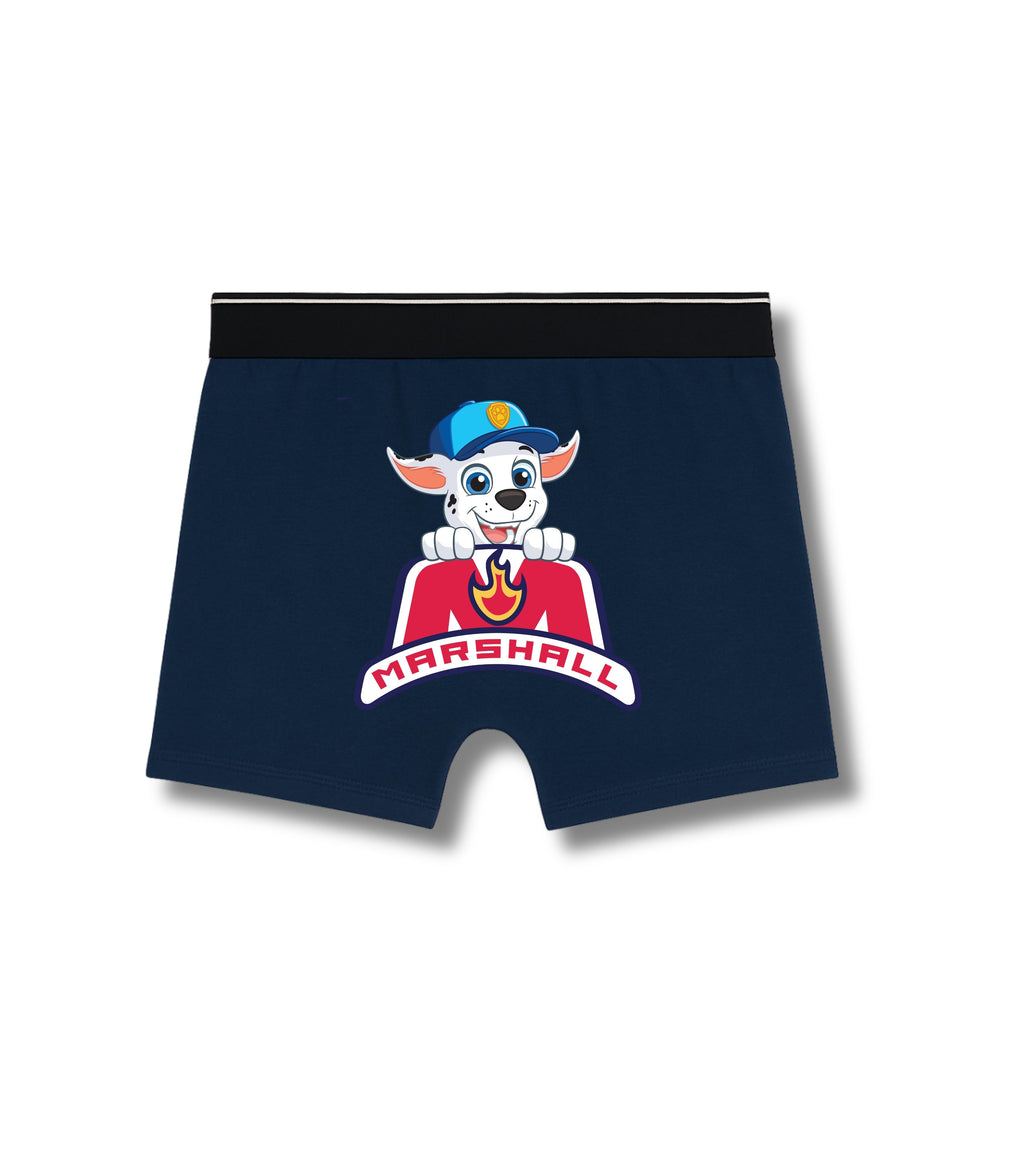 Navy Blue Paw Patrol Marshall Fire Rescue Boys Trunks