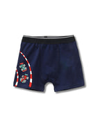Navy Blue Racing Track Action Boys Trunks