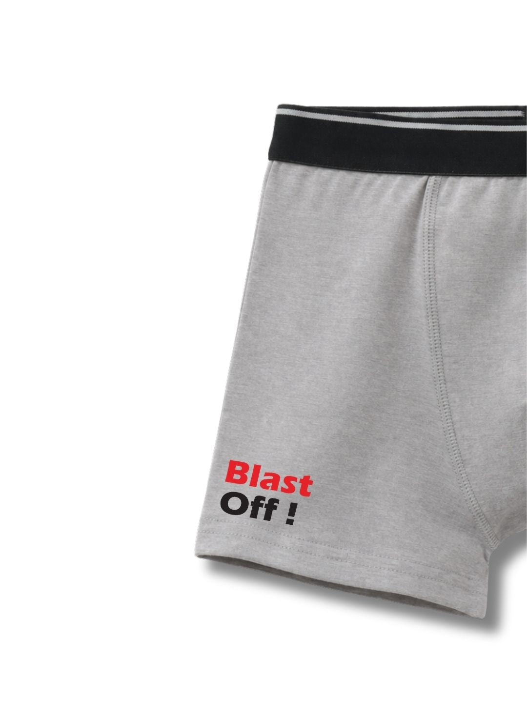 Grey Melange Rocket Blast Off Space Adventure Boys Trunks