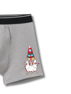 Grey Melange Rocket Blast Off Space Adventure Boys Trunks