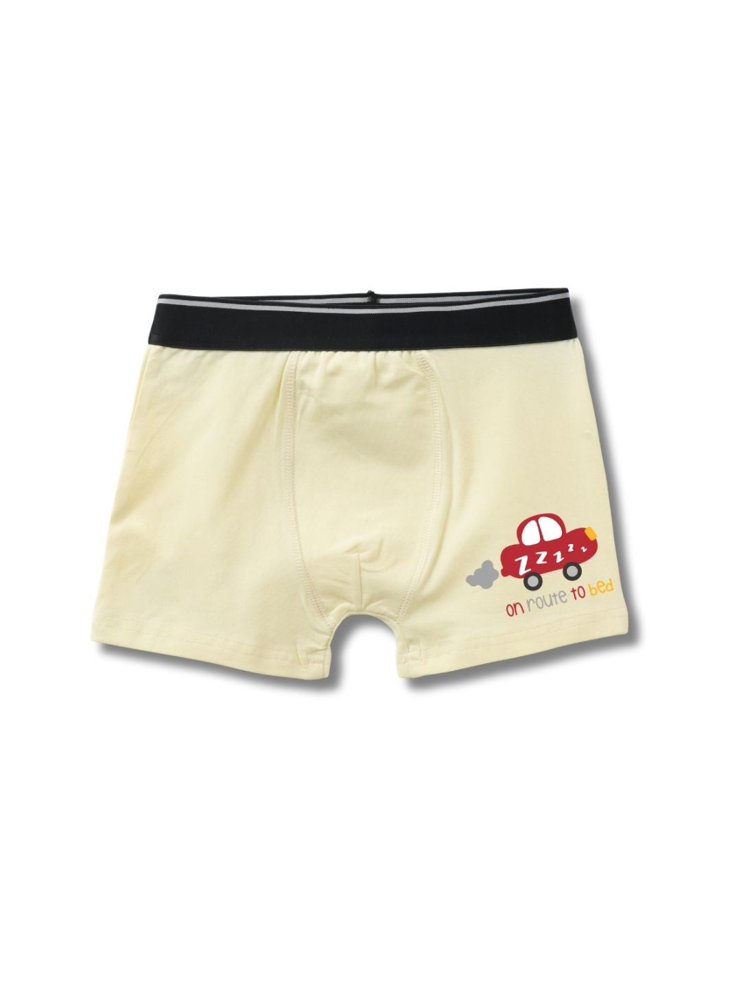 Cream Beige Sleepy Car On Route To Bed Boys Trunks