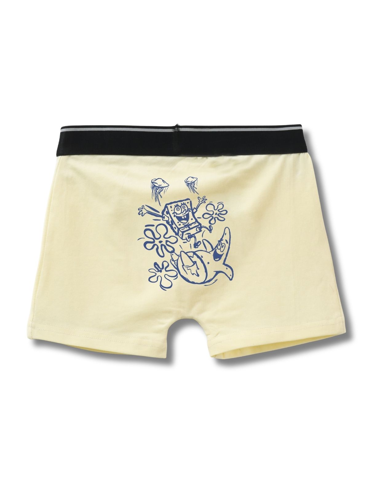 Cream Cotton Stretch Best Buds Kids Boys Trunks - SpongeBob©