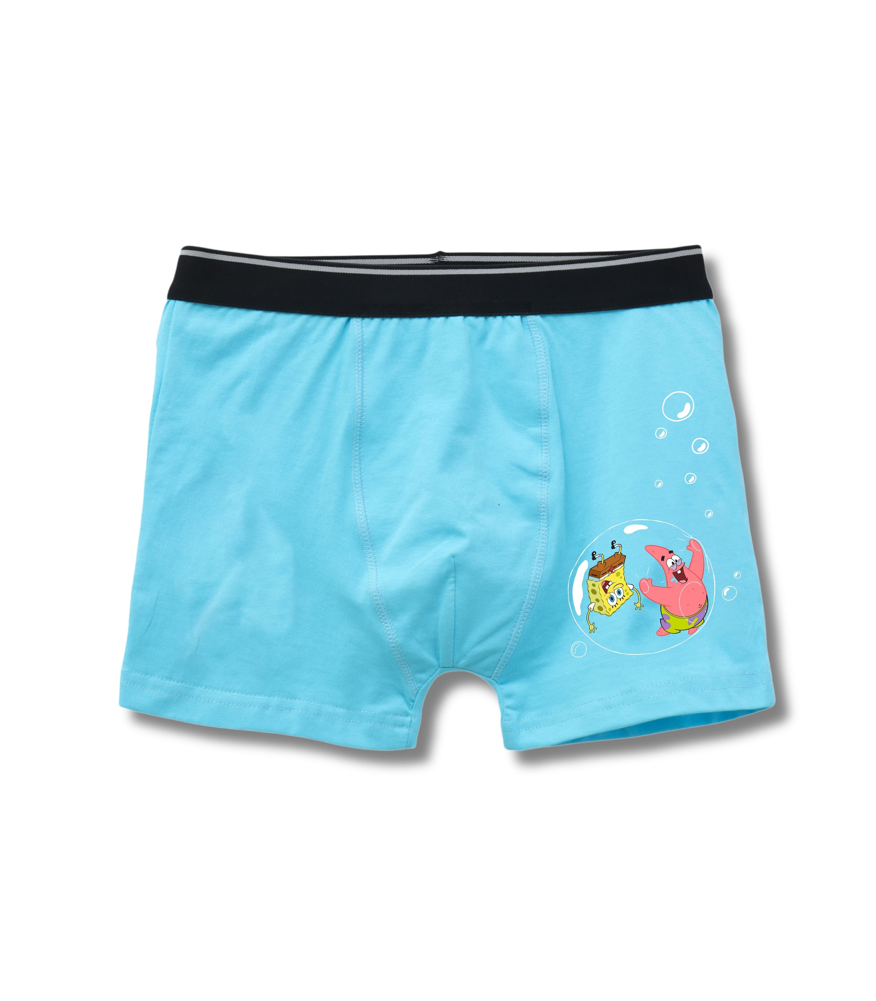 Sky Blue SpongeBob and Patrick Bubble Fun Boys Trunks