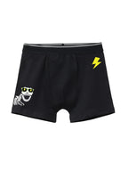 Navy Blue Cool Skeleton Lightning Action Boys Trunks