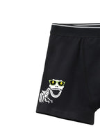 Navy Blue Cool Skeleton Lightning Action Boys Trunks