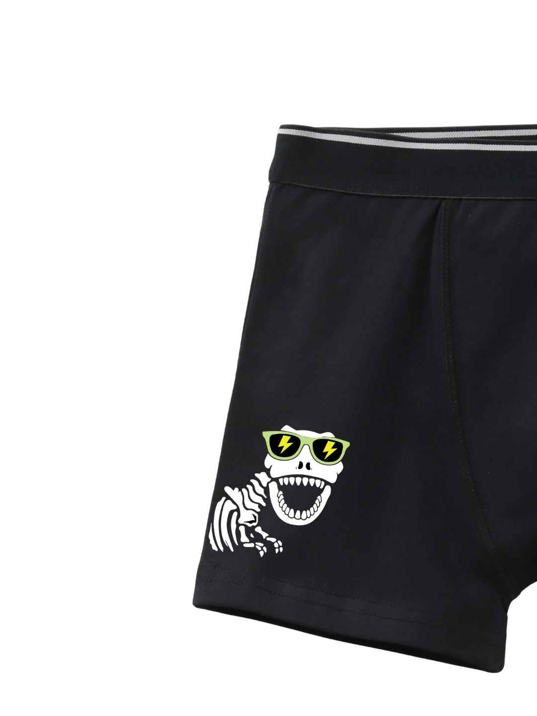 Navy Blue Cool Skeleton Lightning Action Boys Trunks