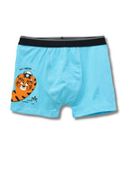 Sky Blue Cute Tiger Taking Selfie Boys Trunks