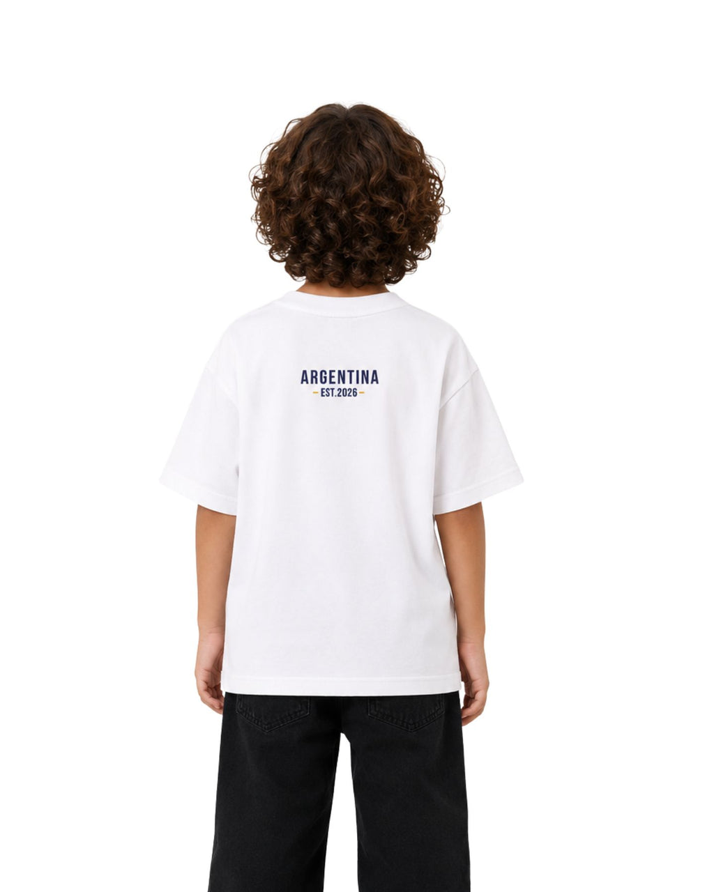 Kids Argentina Football Champions Graphic Printed Cotton T-Shirt