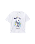 Kids Argentina Football Champions Graphic Printed Cotton T-Shirt