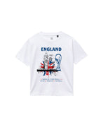 Kids England Football Graphic Printed Cotton T-Shirt