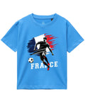 Kids France Football Graphic Printed Cotton T-Shirt