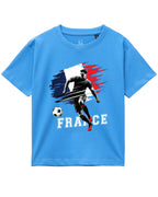 Kids France Football Graphic Printed Cotton T-Shirt