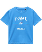 Kids France Soccer Graphic Printed Cotton T-Shirt