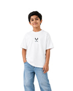 Kids Messi Inspired Minimal Logo Graphic Printed Cotton T-Shirt