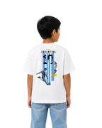 Kids Messi Inspired Minimal Logo Graphic Printed Cotton T-Shirt