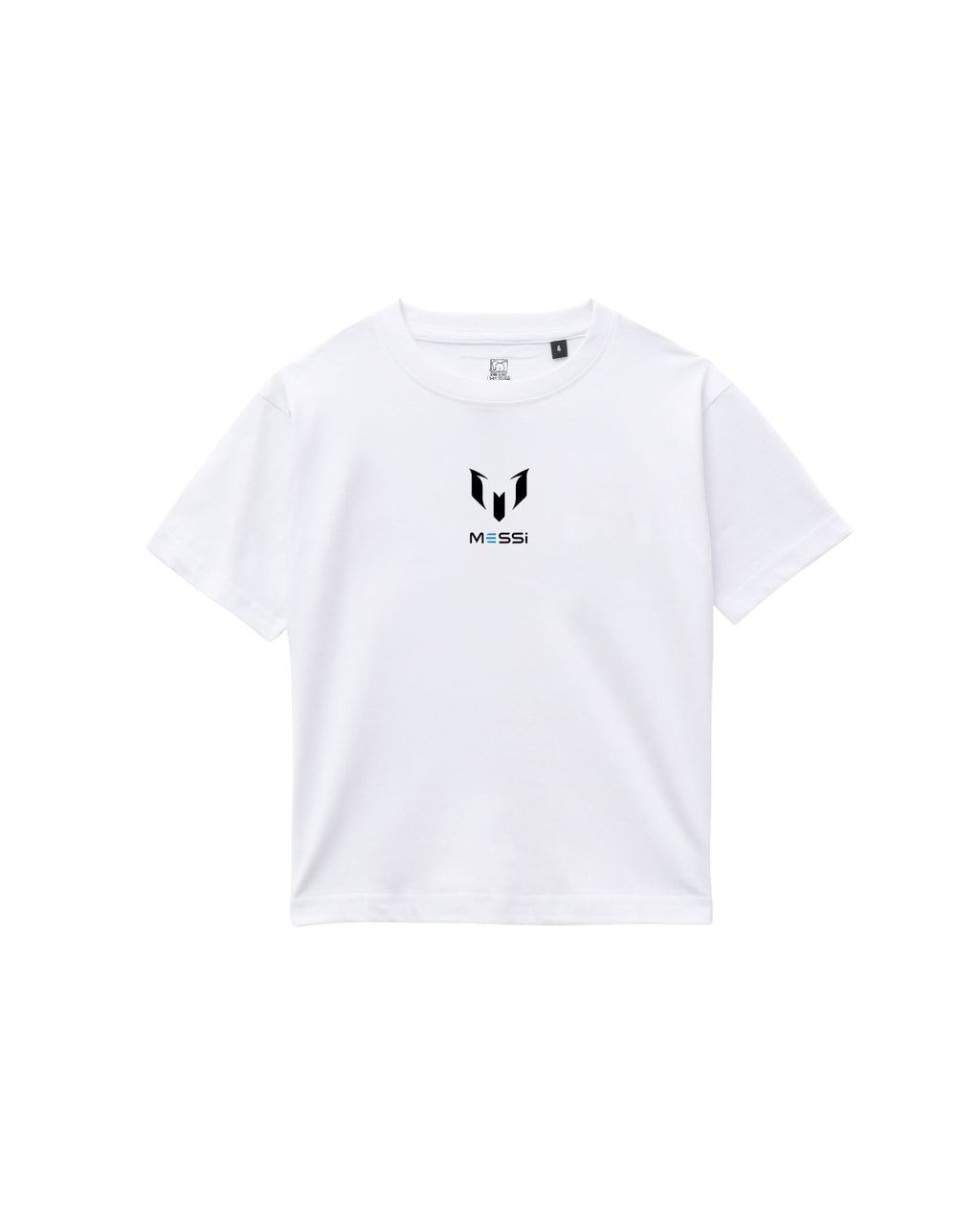 Kids Messi Inspired Minimal Logo Graphic Printed Cotton T-Shirt