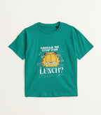 Teal Green Garfield Graphic Kids T-Shirt