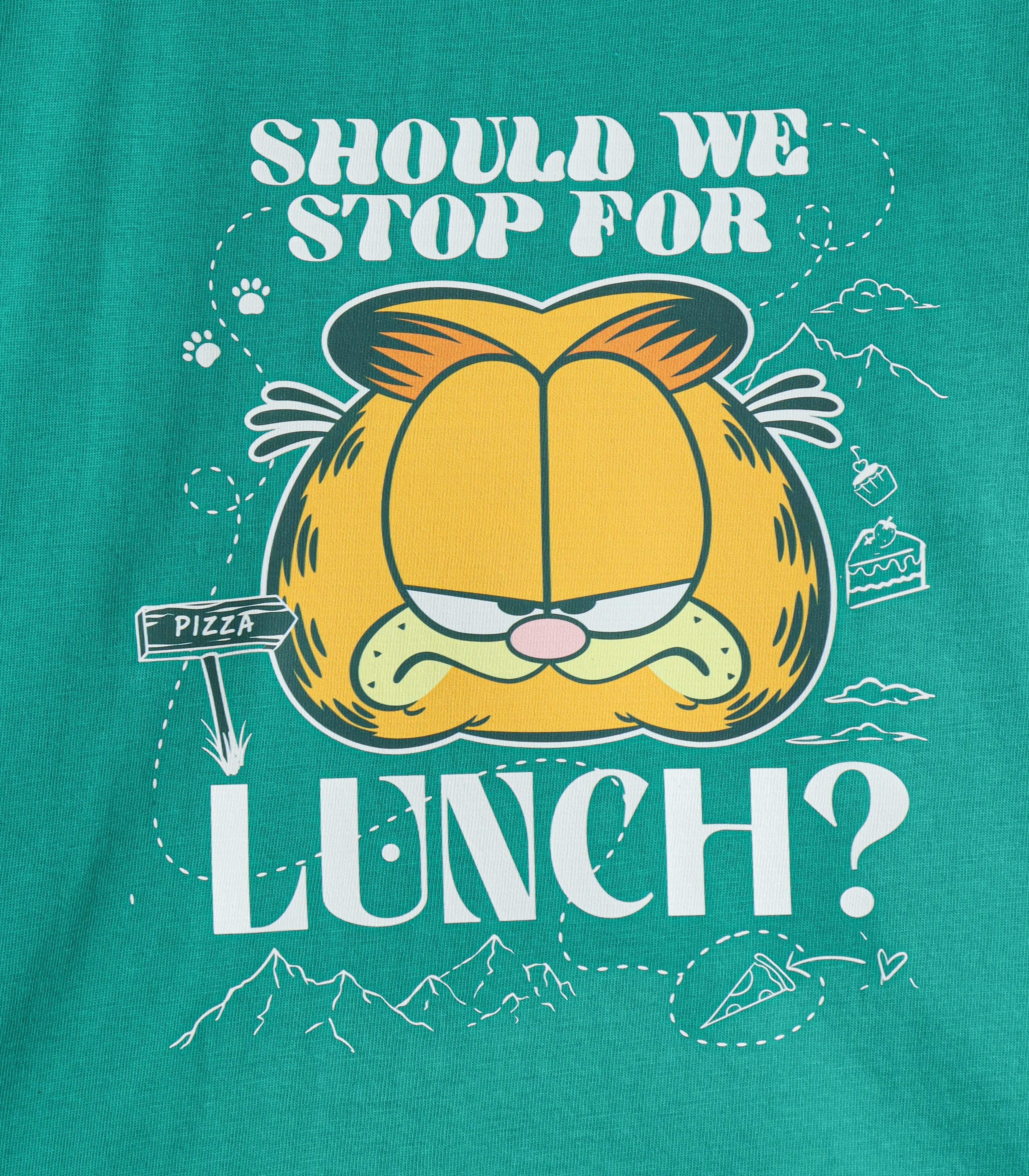 Teal Green Garfield Graphic Kids T-Shirt