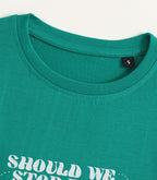 Teal Green Garfield Graphic Kids T-Shirt
