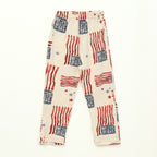 American Flag Print Kids Full Sleeve T-Shirt & Pyjama Set